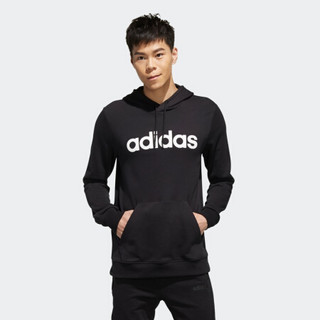 阿迪达斯官网adidas neo M CE LNR HDY男装休闲运动套头衫EI4739 黑色/白 A/XL(185/104A)