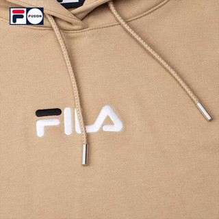 FILA FUSION 斐乐 女子连帽卫衣 2020秋季新款时尚运动潮流女装 浅棕-BG 175/92A/XL