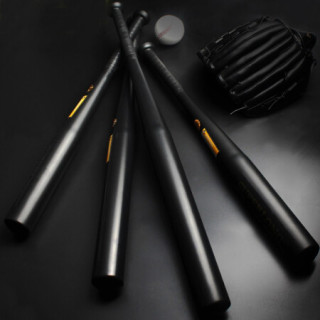 杜威克 磨砂哑光黑 加厚合金钢棒球棒 车载防身棒球棍加硬加粗防卫 酷