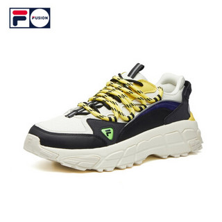 FILA FUSION SKYRUNNER男跑步鞋2020秋季新款登山风运动鞋 黑色/微白-BS 43