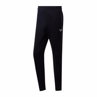 Reebok运动经典CL F OH VECTOR PANT男子休闲长裤 FM3976_黑色 A/XL