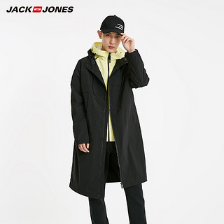 Jack Jones 杰克琼斯 219121517 男士连帽抽绳中长款风衣