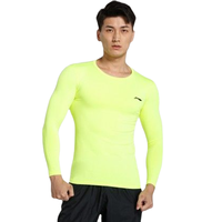 LI-NING 李宁 男士运动T恤 AUDN123-6 荧光亮绿色