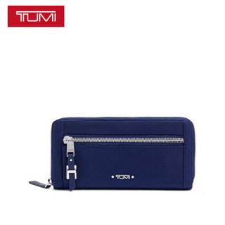 TUMI 途明 奢侈品 VOYAGEUR SLG系列女士商务旅行高端时尚尼龙钱包0196378ULM 蓝色