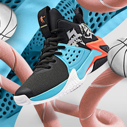 qiaodan乔丹男鞋篮球鞋夏季网面透气中帮战靴减震耐磨实战篮球运动鞋