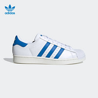 阿迪达斯官网 adidas 三叶草 SUPERSTAR 男鞋经典运动鞋FW4406 白/鸟羽蓝 40(245mm)