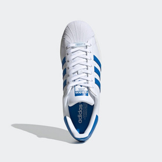 阿迪达斯官网 adidas 三叶草 SUPERSTAR 男鞋经典运动鞋FW4406 白/鸟羽蓝 40(245mm)