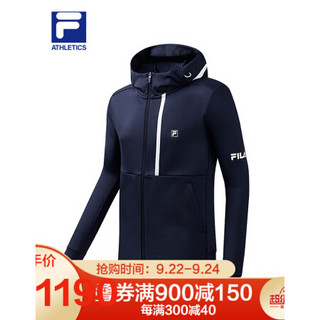 FILA ATHLETICS 斐乐男士梭织上衣2020秋冬运动外套男健身衣 RD宝蓝-NV 185/104A/XXL