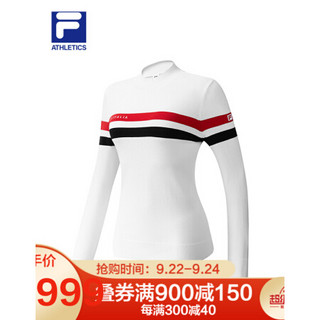 FILA ATHLETICS 斐乐 女士长袖T恤2020秋冬新款运动条纹高尔夫服 标准白-WT 180/96A/XXL