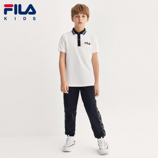 FILA KIDS 斐乐男童休闲长裤2020秋新款时尚洋气中大童运动裤子潮 炭黑-BK 160