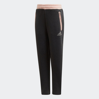 阿迪达斯官网 adidas LG COMFI PANT 小童装训练针织运动长裤DJ1462 碳黑/朦胧珊瑚粉/深银灰 122CM