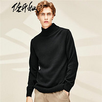 佐丹奴（Giordano） 针织衫 佐丹奴（Giordano）男装 针织衫厚实半高领套头针织衫01050807 09标志黑 小码