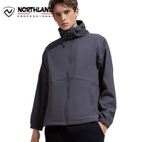 诺诗兰（NORTHLAND）2020秋冬情侣外套户外风雪外套 保暖软壳外套男女款 爵士灰色（男） 180