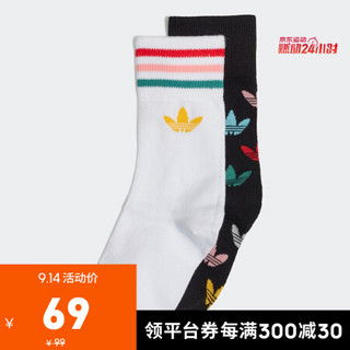 阿迪达斯官网 adidas 三叶草 CREW 2PP 小童运动袜子FL9642 FL9642 KXXL