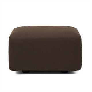 MUJI 棉平织单元沙发搁脚凳小用沙发套 深棕色 长61cm×高33cm×宽61cm
