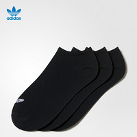 adidas 阿迪达斯 官网adidas 三叶草TREFOIL LINER男女经典运动短袜子S20274 黑色/黑色/白 3942