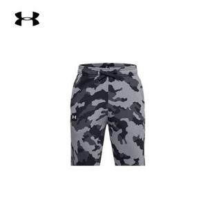 安德玛官方UA Rival Joggers男童抓绒运动印花长裤Under Armour1357629 黑色001 童XS