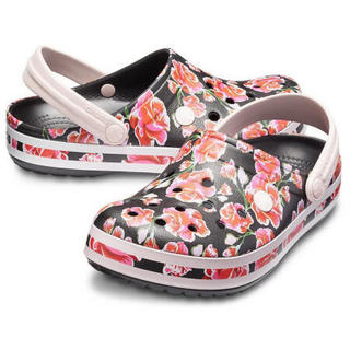 CROCS卡洛驰女鞋洞洞鞋印花拖鞋205330 Floral/Black 6