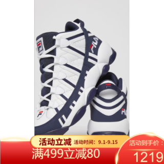 FILA斐乐男鞋海军设计运动鞋圆头时尚休闲鞋1BM00745 125 9M