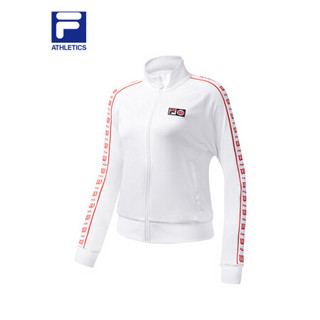 FILA x Wilson联名 斐乐官方女子针织外套 2020秋季新款立领长袖运动开衫女 玉石白-WT 160/80A/S