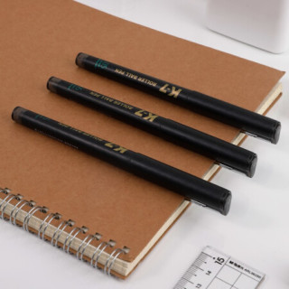 5mm黑色k7中性笔 直液式全针管速干走珠笔 优品系列签字笔水笔 12支