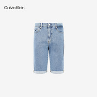 CK Jeans 2020春夏款 男装时尚彩虹LOGO休闲牛仔短裤 J316139 1AA-蓝色 29