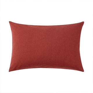 MUJI 棉法兰绒人字纹 枕套 混红色 48×74cm 用