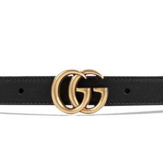 GUCCI 古驰 女士皮革板扣腰带 409417 AP00T 1000 黑色 85