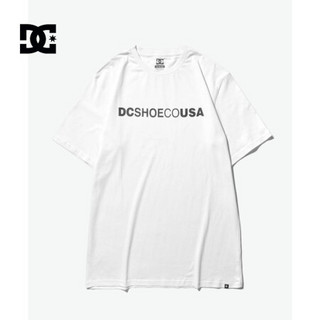 DCSHOECOUSA DC男运动夏款经典潮棉圆领字母T恤GDYZT03214 白色WBB0/ S（偏大一码）
