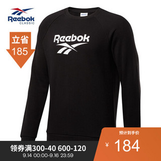 Reebok官方 运动经典 CL V UNISEX CREW 男女卫衣 GNC42 FK3372_黑色 A/S