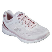 SKECHERS斯凯奇女鞋系带透气休闲鞋织物运动鞋徒步鞋13059 Light Pink 5.5