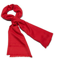 Ferragamo菲拉格慕女士围巾精致丝绸面料Gancini编织设计323010 714561 红色