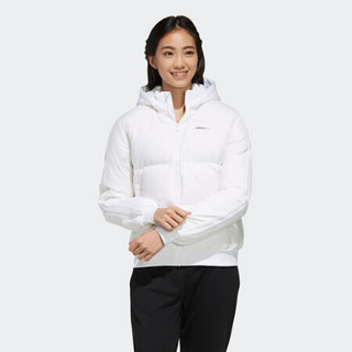 阿迪达斯官网adidas neo 女装休闲冬季短款连帽拉链羽绒服运动外套EI4407 如图 M