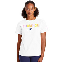 Champion冠军女士短袖T恤运动服上衣套头衫圆领休闲GT18H  Y08089 White XS