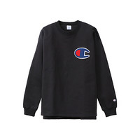 Champion冠军ACTION STYLE大CLOGO秋冬潮新款运动卫衣男 黑色 2XL