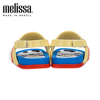 mini melissa梅丽莎2020春夏新品小便利鞋粘撞色小童凉鞋32782 蓝色/黄色/红色 8 内长145mm