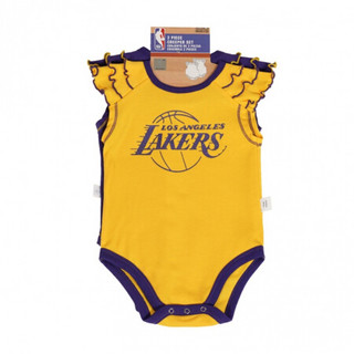 NBA童装 湖人队 共用款 新生儿2件套 套装爬服 爬行服 图片色 0/3M