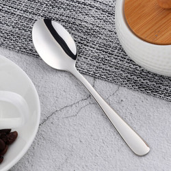 bestart 比特芬 304韩式个性不锈钢小勺子 咖啡匙搅拌勺家用餐具汤匙长柄铁勺 小汤勺 本色