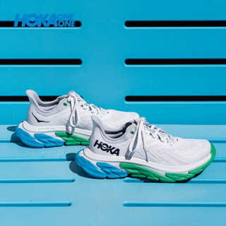 HOKA ONE ONE男Clifton Edge克利夫顿先锋公路跑步鞋回弹缓冲减震轻便透气运动鞋新 云雾灰/荆棘绿 US 7.5 /255mm