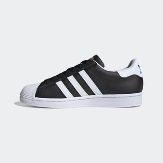 阿迪达斯官网 adidas 三叶草 SUPERSTAR 男鞋经典运动鞋FX2331 一号黑/白/金 41(255mm)