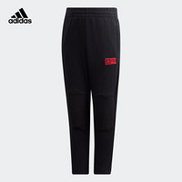 阿迪达斯官网 adidas LB DY SM PANT小童装训练针织长裤 DV0830 黑/ 红 140CM