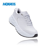 HOKA ONE ONE女邦代SR休闲鞋健步鞋Bondi SR舒适轻便皮革运动鞋 白色/白色 US 6/ 230mm