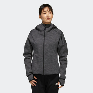 阿迪达斯官网 adidas ZNE HOODY女装运动型格连帽拉链针织夹克外套FJ0213 如图 2XL