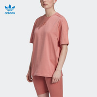 阿迪达斯官网 adidas 三叶草 BF T-SHIRT 女装运动短袖T恤GM6675 烟灰粉 32(参考身高:160~165CM)