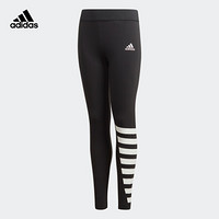 阿迪达斯官网 adidas YG ID TIGHT大童装训练紧身裤 DV0303 黑色/白 128CM