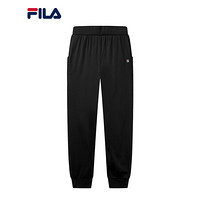 FILA x MIHARA 斐乐蔡徐坤力荐男子针织长裤2020秋休闲潮流运动裤 正黑-BK 170/80A/M