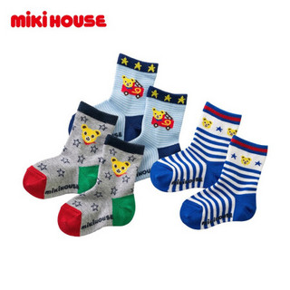 MIKIHOUSE 2020新款婴幼儿童男女袜子3双套装14-9635-264 多色 15CM-17CM