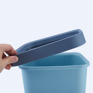 佳佰 压圈塑料方形垃圾桶 小号方形垃圾桶6L厨房卫生间卧室客厅家用清洁桶 办公环保纸篓