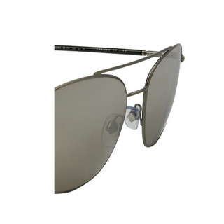 ARMANI阿玛尼男士太阳眼镜方形金属镜框太阳镜托鼻设计开车司机镜GA 银框