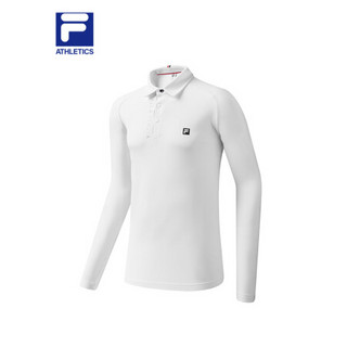 FILA ATHLETICS 斐乐 男子POLO 2020冬季新款商务高尔夫长袖polo 标准白-WT 175/96A/L